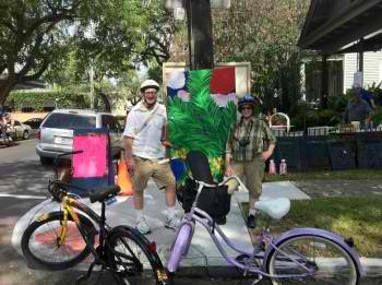 Jim and Joan on their bike ride